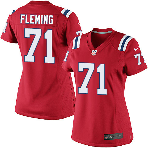 Women's Elite Cameron Fleming Nike Jersey Red Alternate - #71 NFL New England Patriots